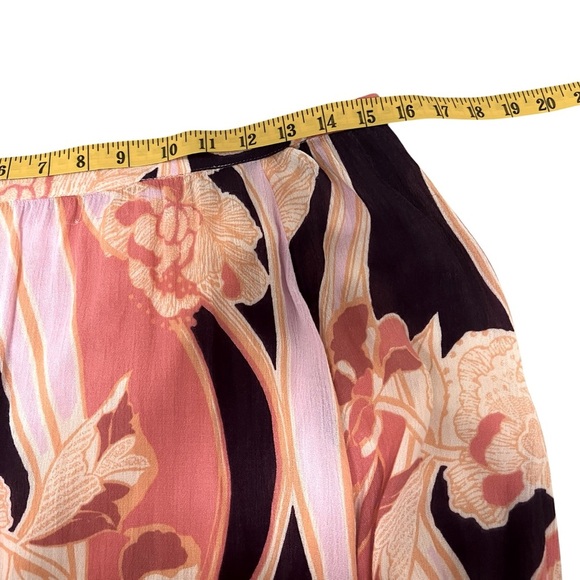 Free People Pink Bring Back The Summer Asymmetric Ruffle Maxi Skirt‎ Size 10 NWT - Picture 5 of 16